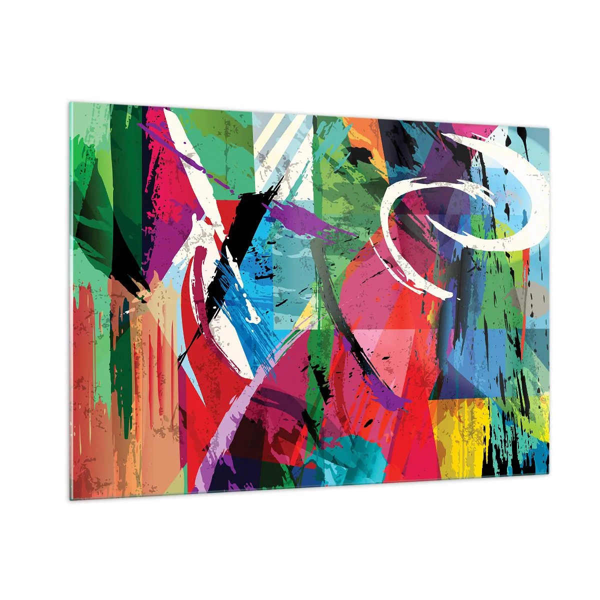Glastavla - Bild på glas - Snabbt och livligt - 100x70 cm