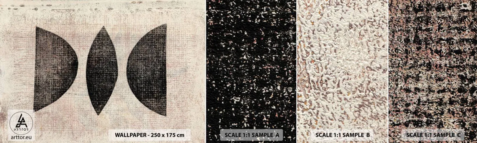 Provbit av självhäftande fototapet Deluxe Sticker - Etnisk abstraktion - Abstraktion, Bit, Modern konst - 100x30 cm