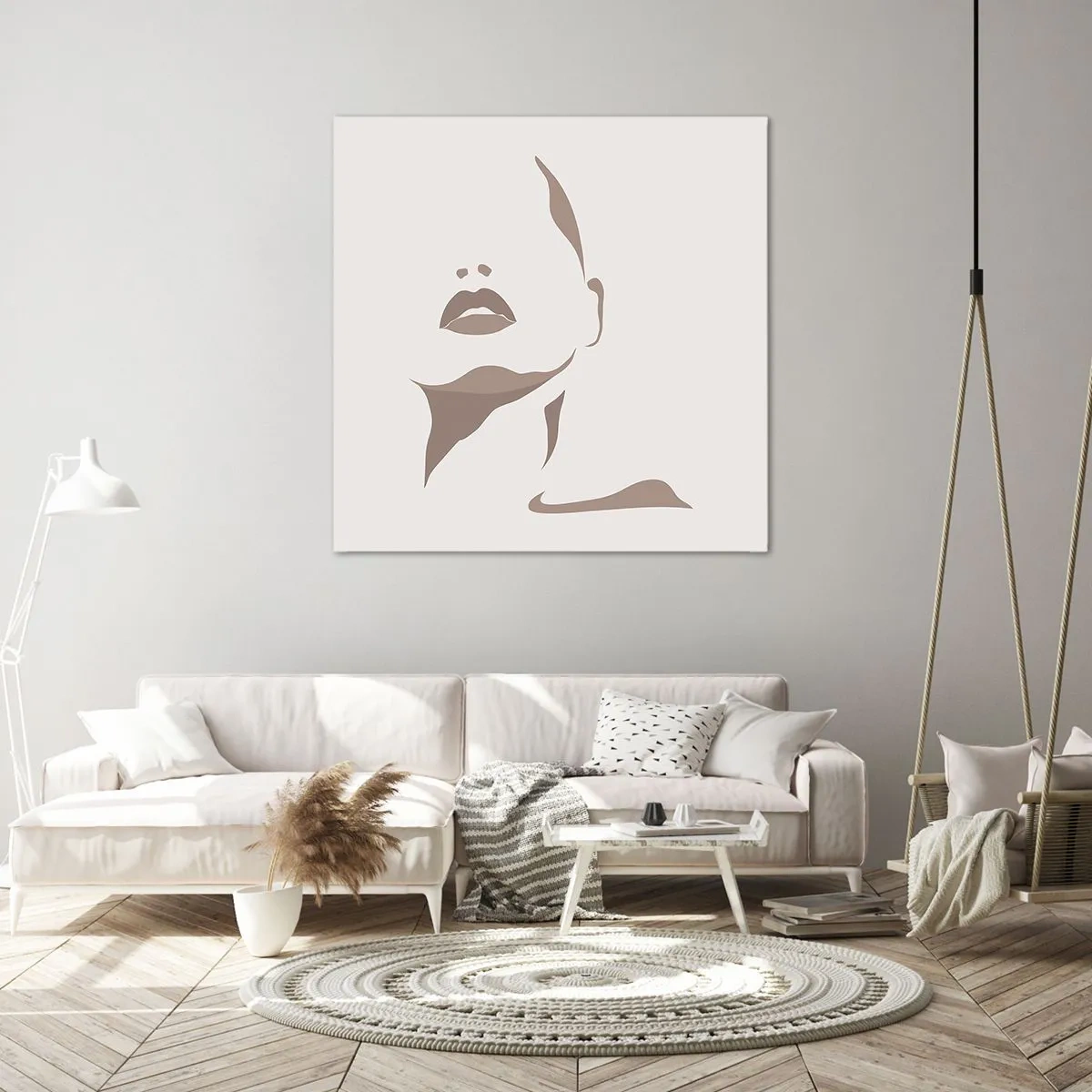 Canvastavla - Bild på duk - Skapad av ljus och skugga - 50x50 cm