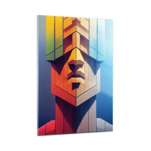 Glastavla - Bild på glas - En man med principer - 50x70 cm