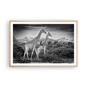 Affisch i ram av ljusek - Högre klasser i Afrika - 91x61 cm