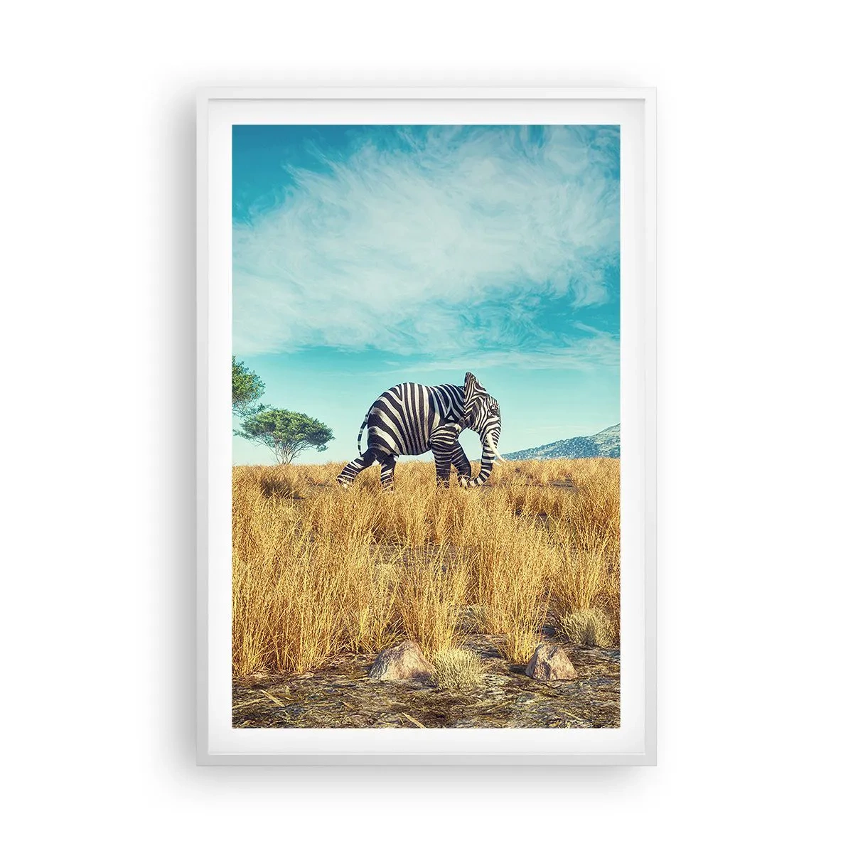 Affisch i vit ram - Grått är ute - 61x91 cm