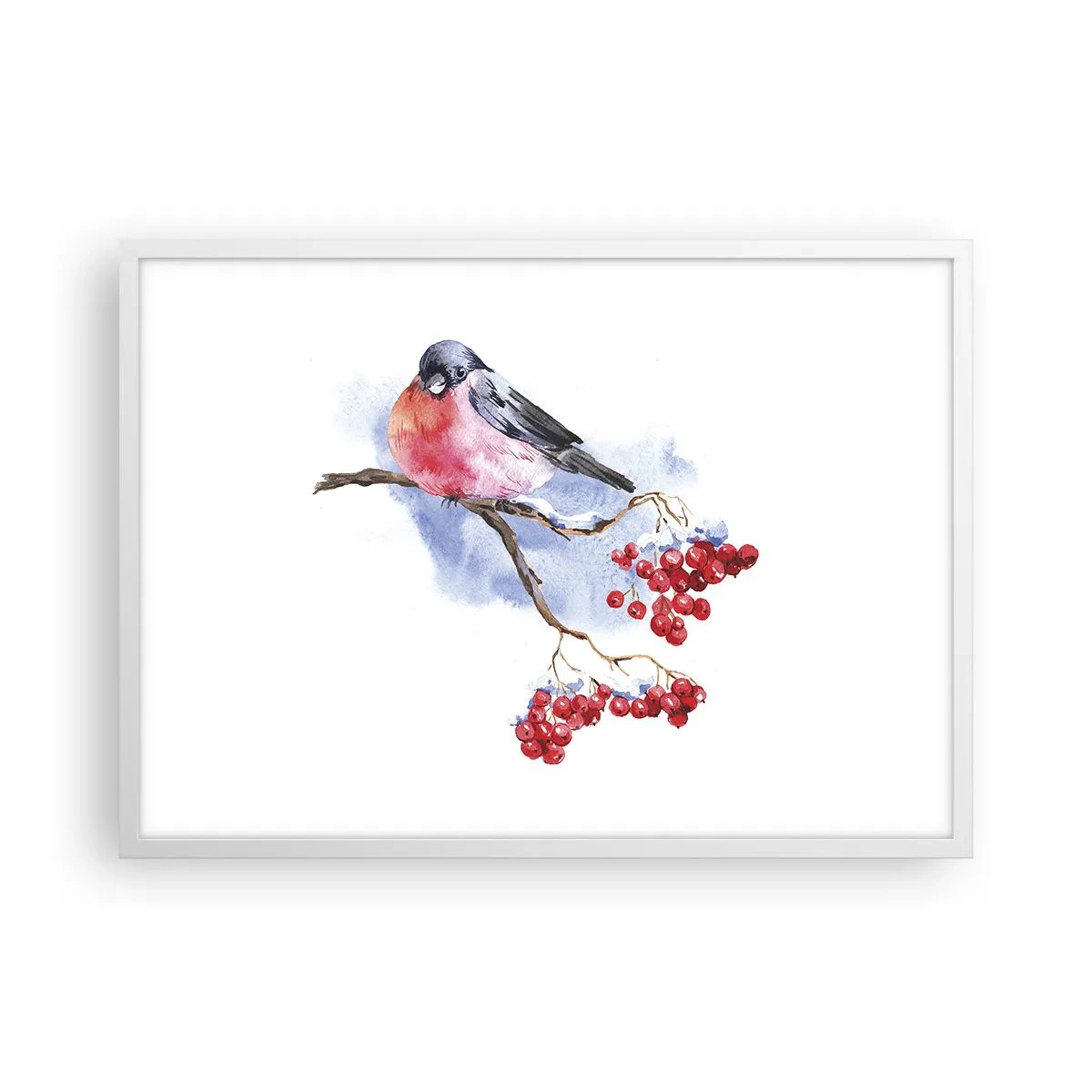 Affisch i vit ram - Vinter i färger - 70x50 cm