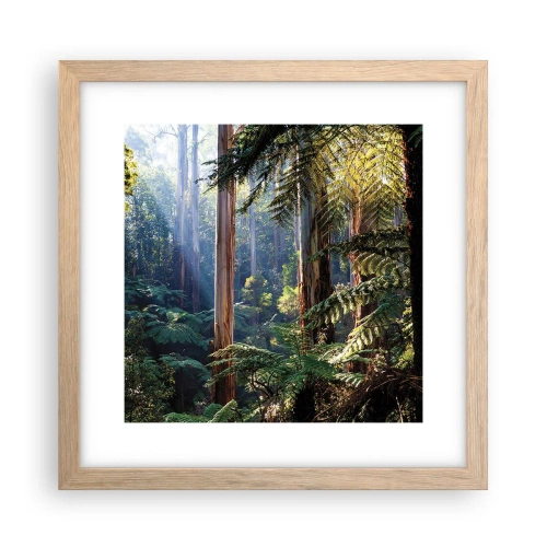 Affisch i ram av ljusek - Skogens saga - 30x30 cm
