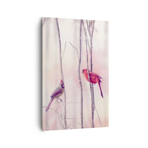 Canvastavla - Bild på duk - Rosa skogens saga - 80x120 cm