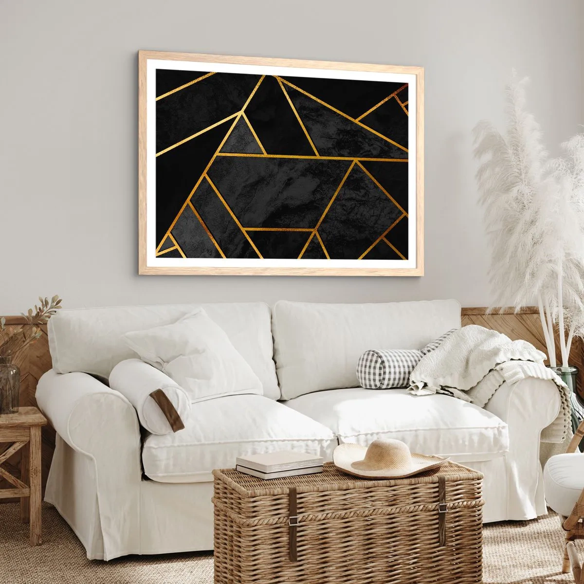 Affisch i ram av ljusek - Mörker och sken - 91x61 cm