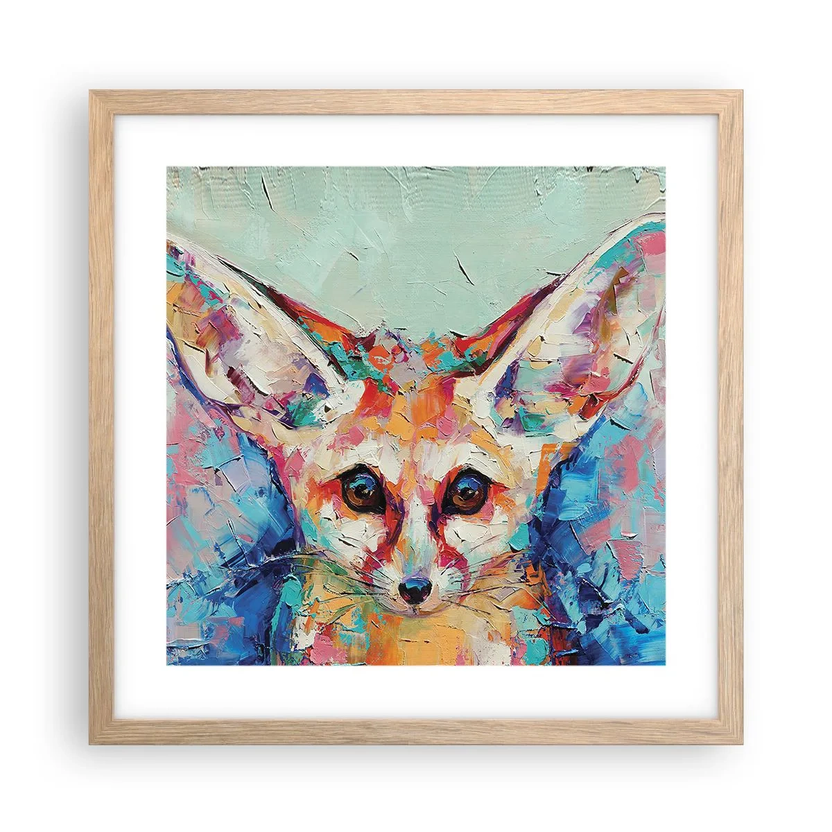 Affisch i ram av ljusek - Är ni redo för mig? - 40x40 cm