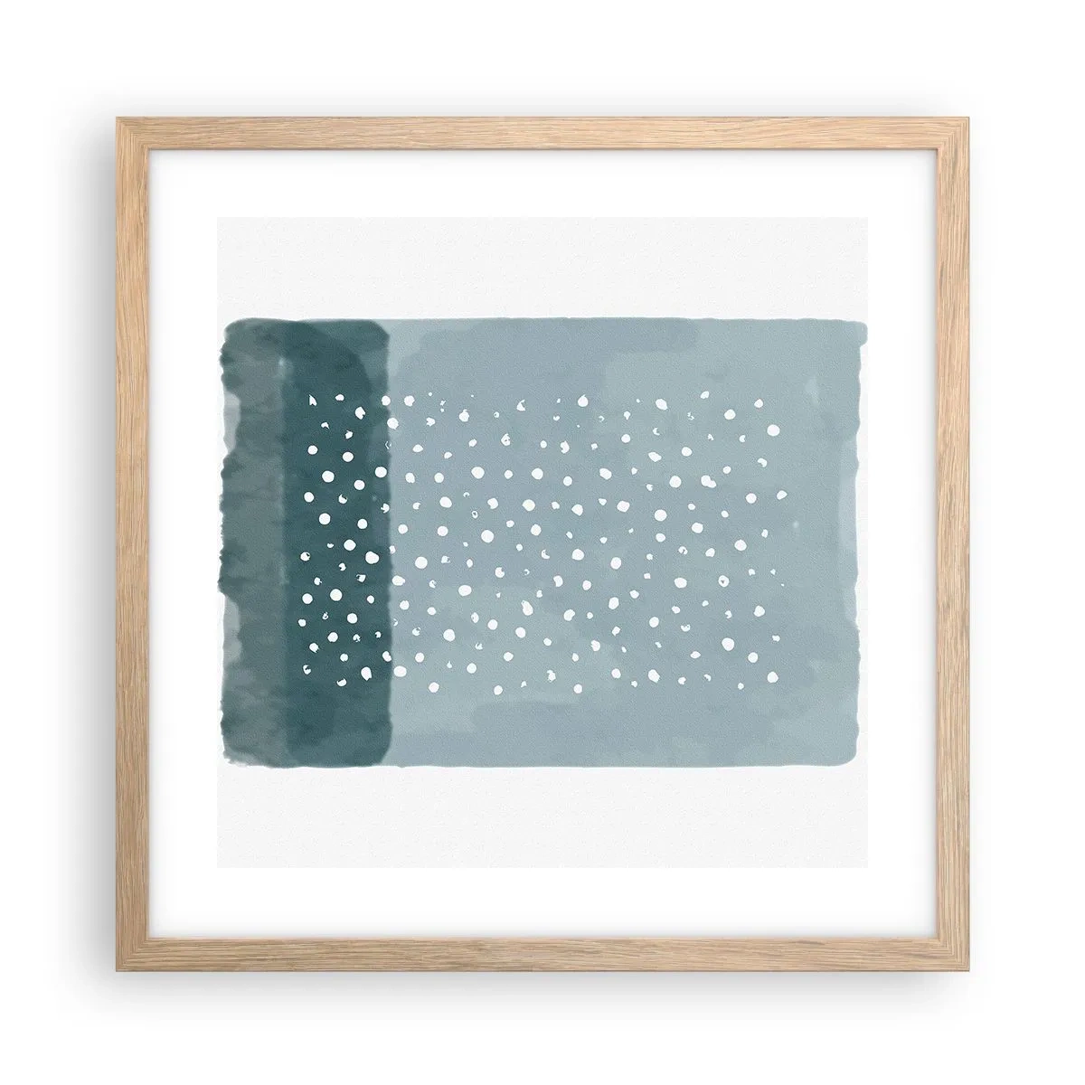 Affisch i ram av ljusek - Uppstådda ur det blåa - 40x40 cm