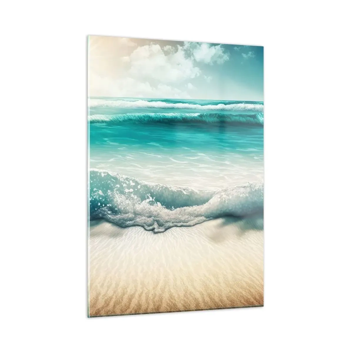 Glastavla - Bild på glas - Lugnet i havet - 50x70 cm