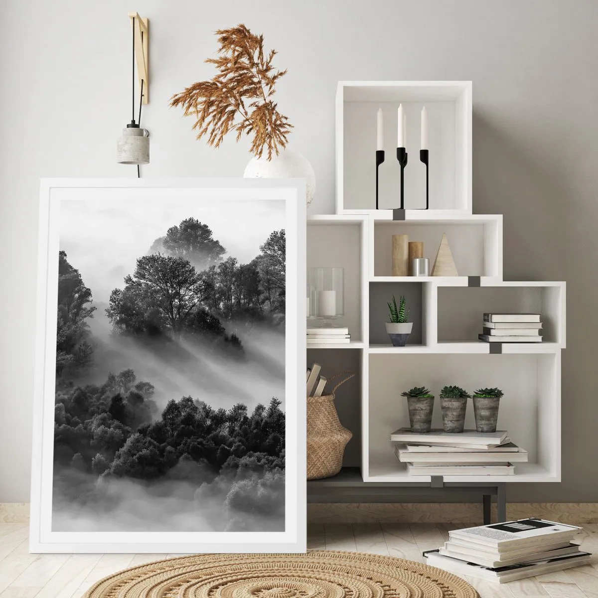 Affisch i vit ram - Stiger ur sömnen - 30x40 cm