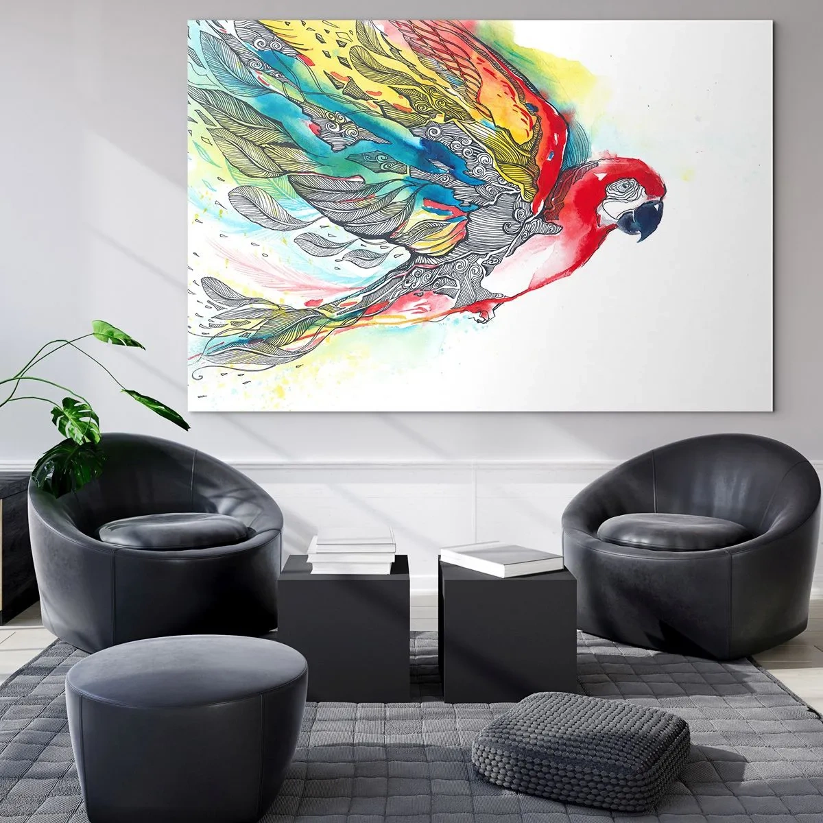 Glastavla - Bild på glas - Lev färgglatt - 120x80 cm