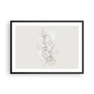 Affisch i svart ram - Tilltrasslade i famn - 70x50 cm