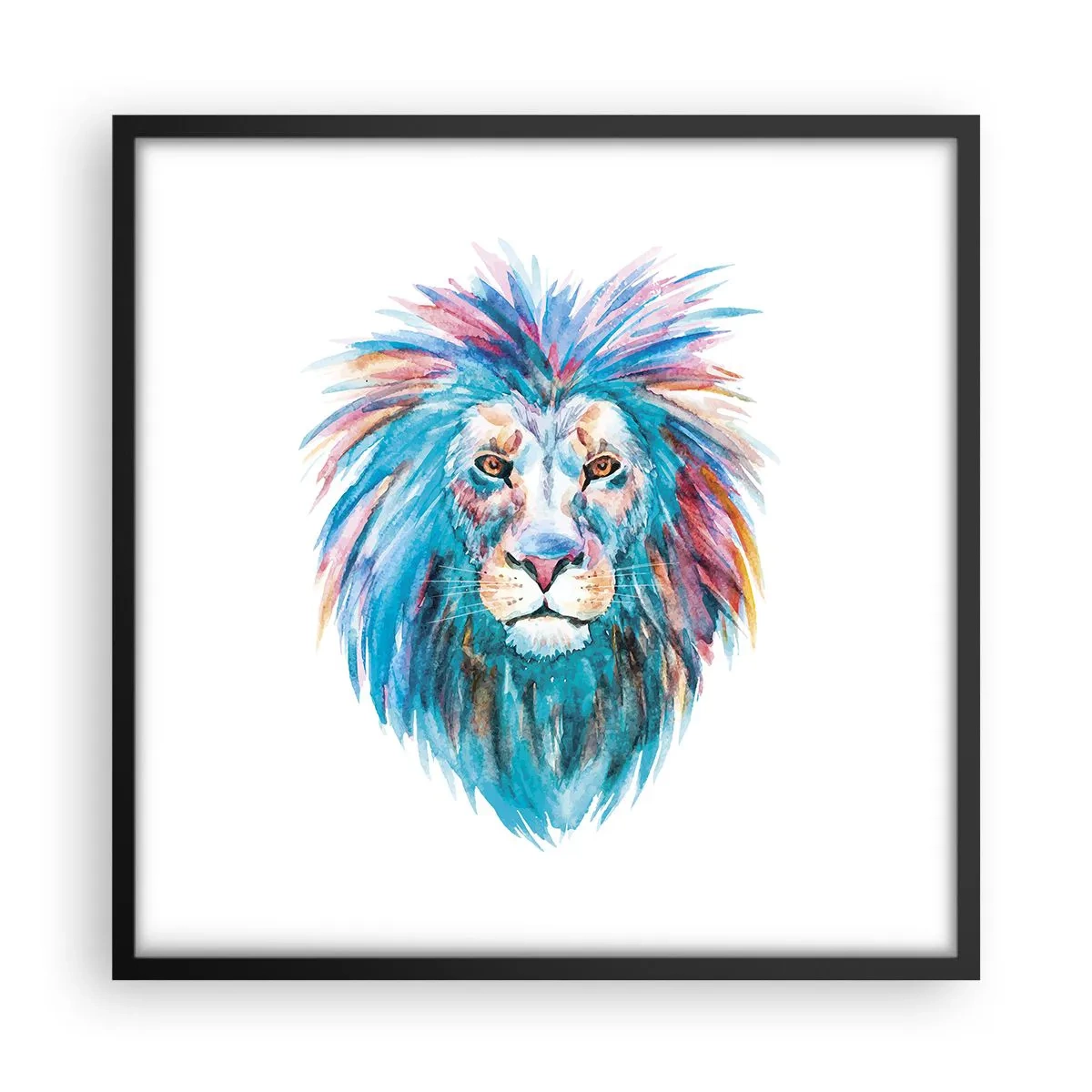 Affisch i svart ram - Elektrifierande aura - 50x50 cm