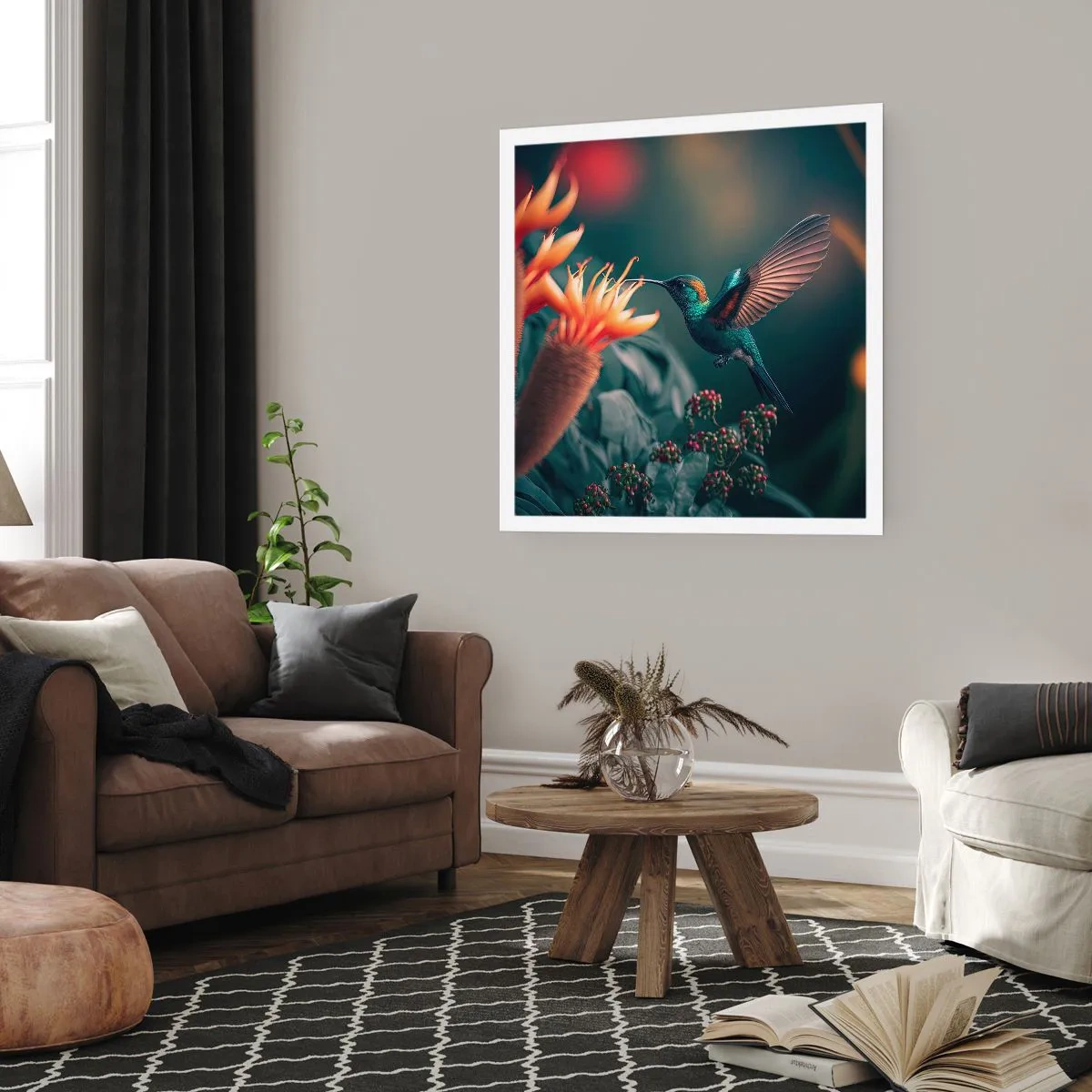 Affisch - Ett verkligt färgglatt liv - 50x50 cm