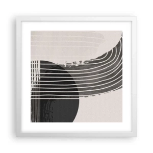 Affisch i vit ram - Dit och tillbaka - 40x40 cm