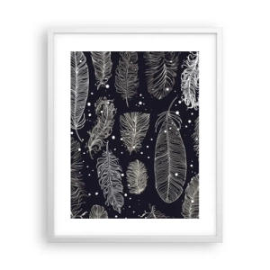 Affisch i vit ram - Fjäderspets - 40x50 cm