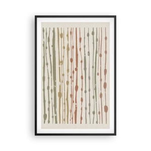 Affisch i svart ram - Musikalisk färgnotation - 61x91 cm
