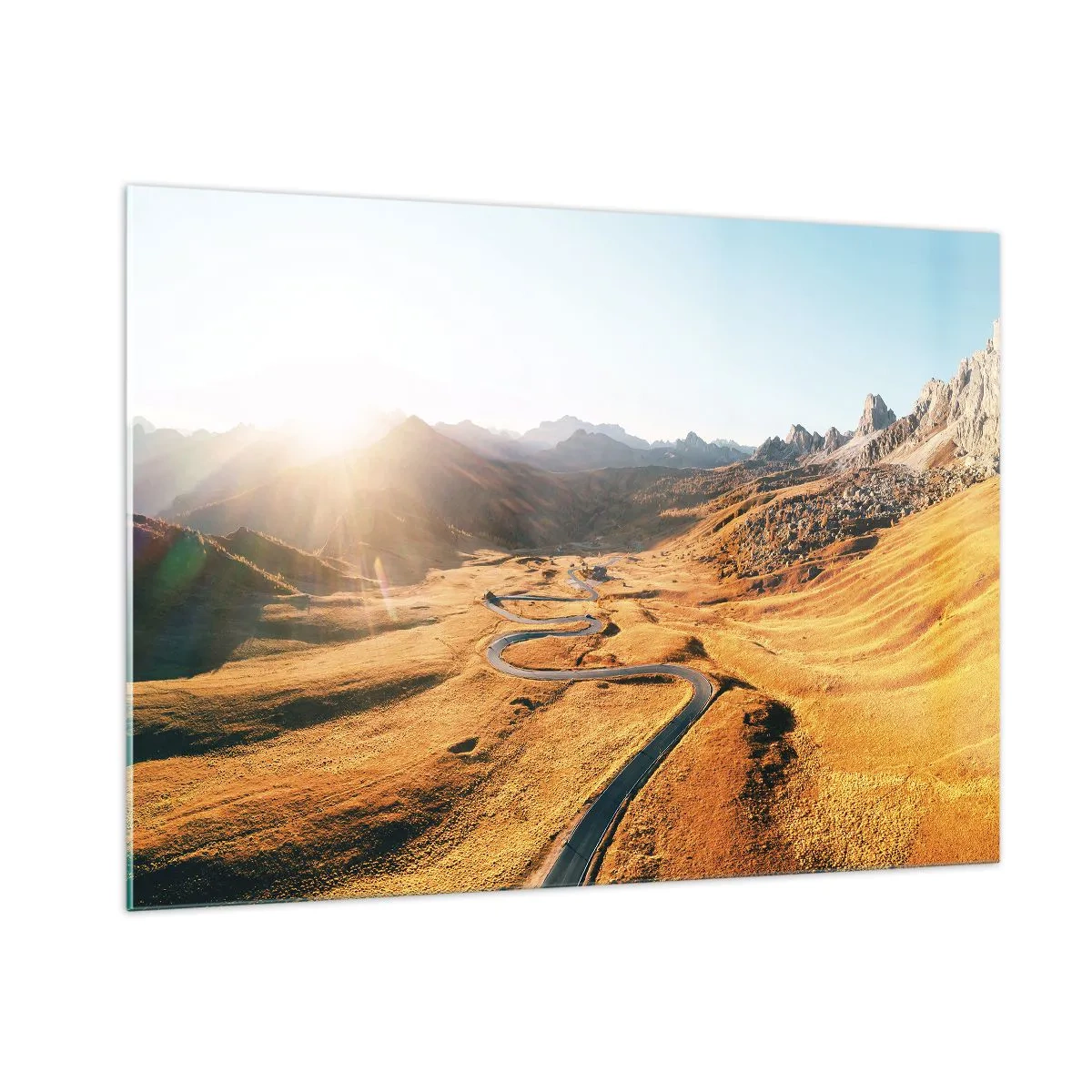 Glastavla - Bild på glas - I gulddalen - 100x70 cm