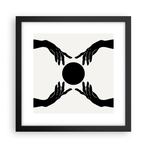 Affisch i svart ram - Ett hemligt tecken - 30x30 cm