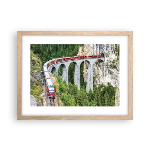 Affisch i ram av ljusek - Dags för fjällutsikter - 40x30 cm