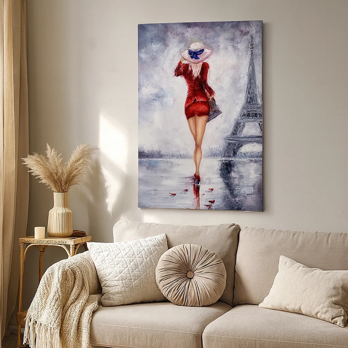 Canvastavla - Bild på duk - Symboler av Paris - 50x70 cm