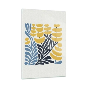 Glastavla - Bild på glas - Solig rabatt - 50x70 cm