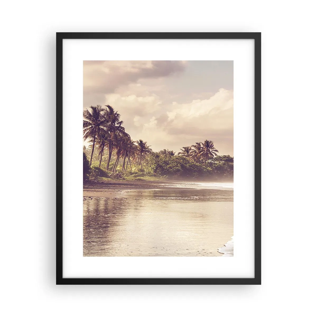 Affisch i svart ram - Vågornas smekning - 40x50 cm