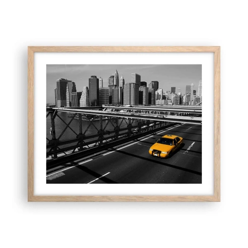 Affisch i ram av ljusek - Storstadens färg - 50x40 cm