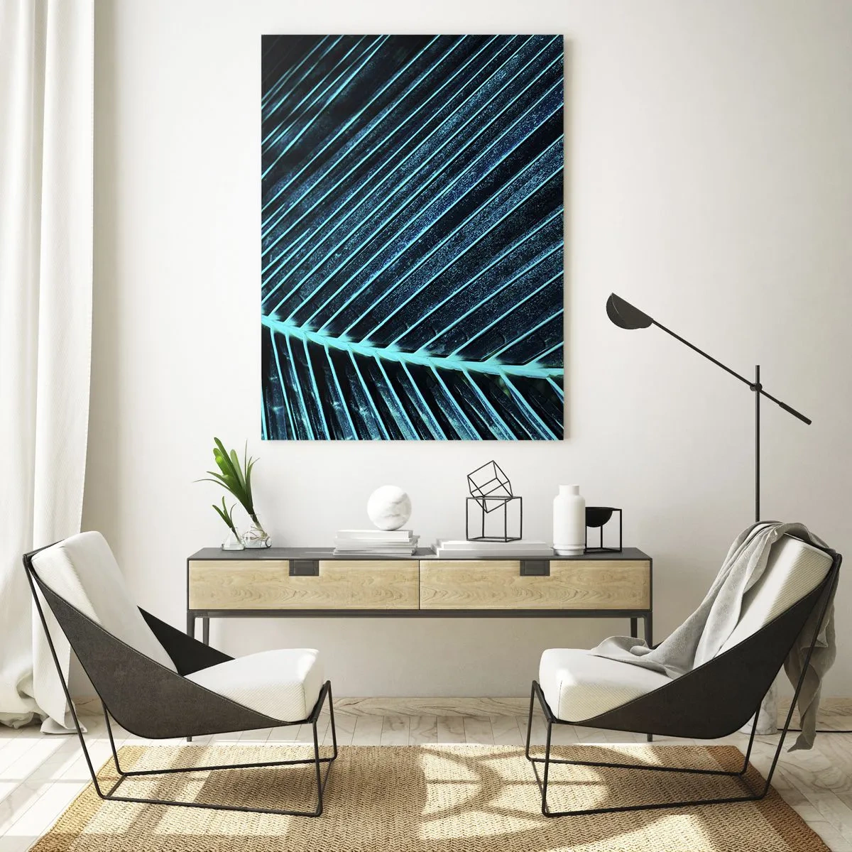 Glastavla - Bild på glas - Grön textur - 80x120 cm