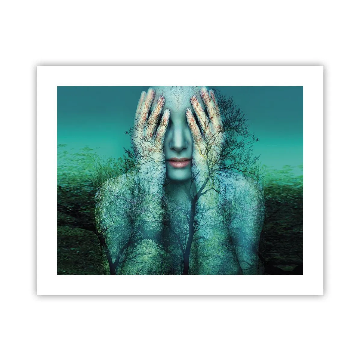 Affisch - Doppad i blått - 50x40 cm