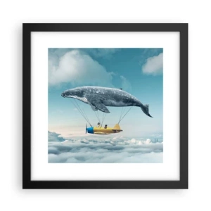 Affisch i svart ram - Varför inte? - 30x30 cm