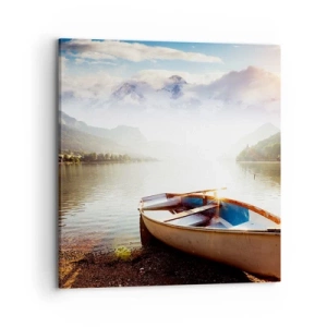 Canvastavla - Bild på duk - Vid ett stort och rent vatten - 70x70 cm