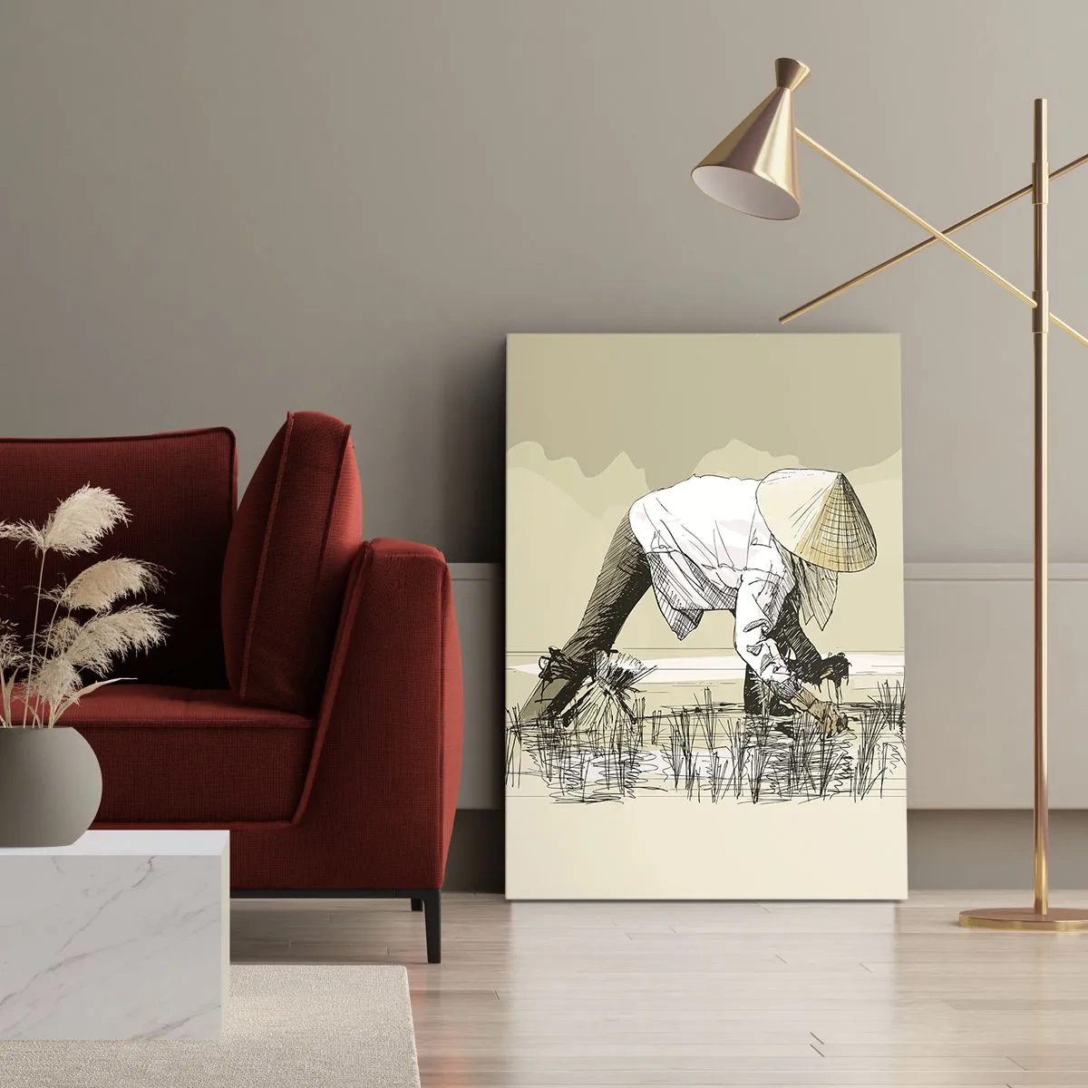 Canvastavla - Bild på duk - Lyckad skörd - 50x70 cm