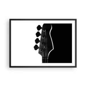 Affisch i svart ram - Rocktystnad - 70x50 cm