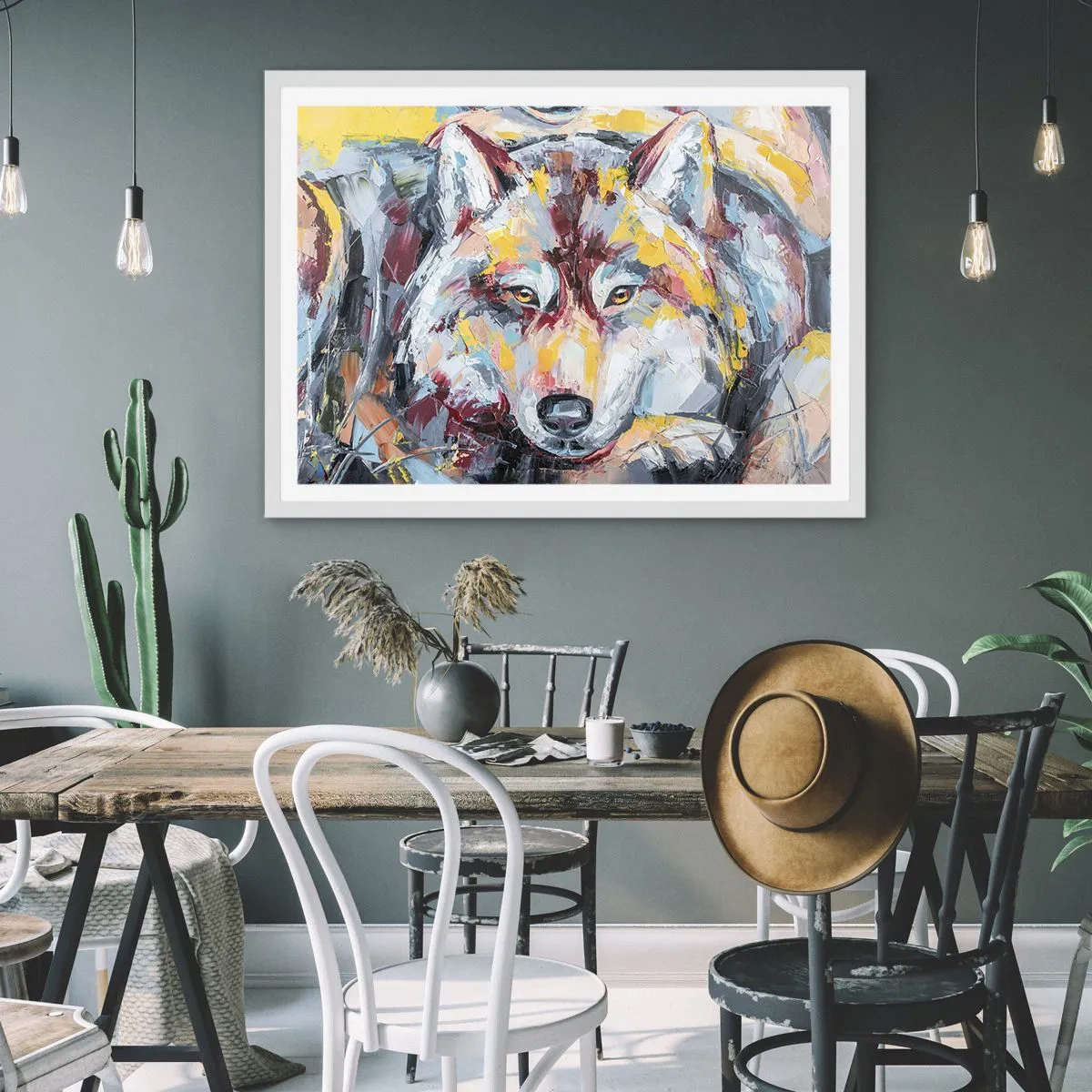 Affisch i vit ram - Lugnt bland de närmsta - 40x30 cm