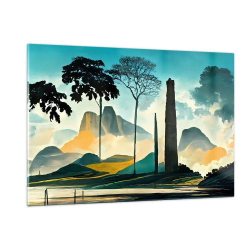 Glastavla - Bild på glas - Fortfarande högre och högre - 120x80 cm