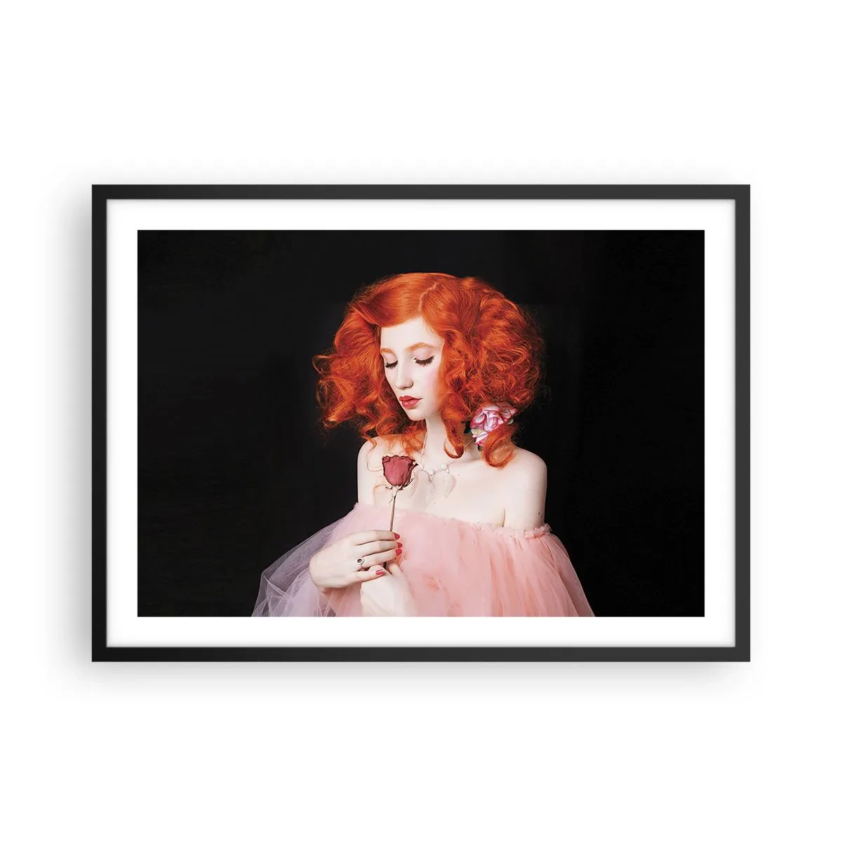 Affisch i svart ram - I Barockstil - 70x50 cm