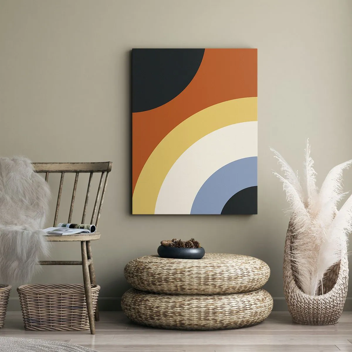 Canvastavla - Bild på duk - Mot varandra - 65x120 cm