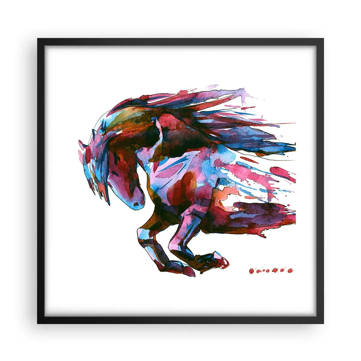 Affisch i svart ram - I extas - 50x50 cm