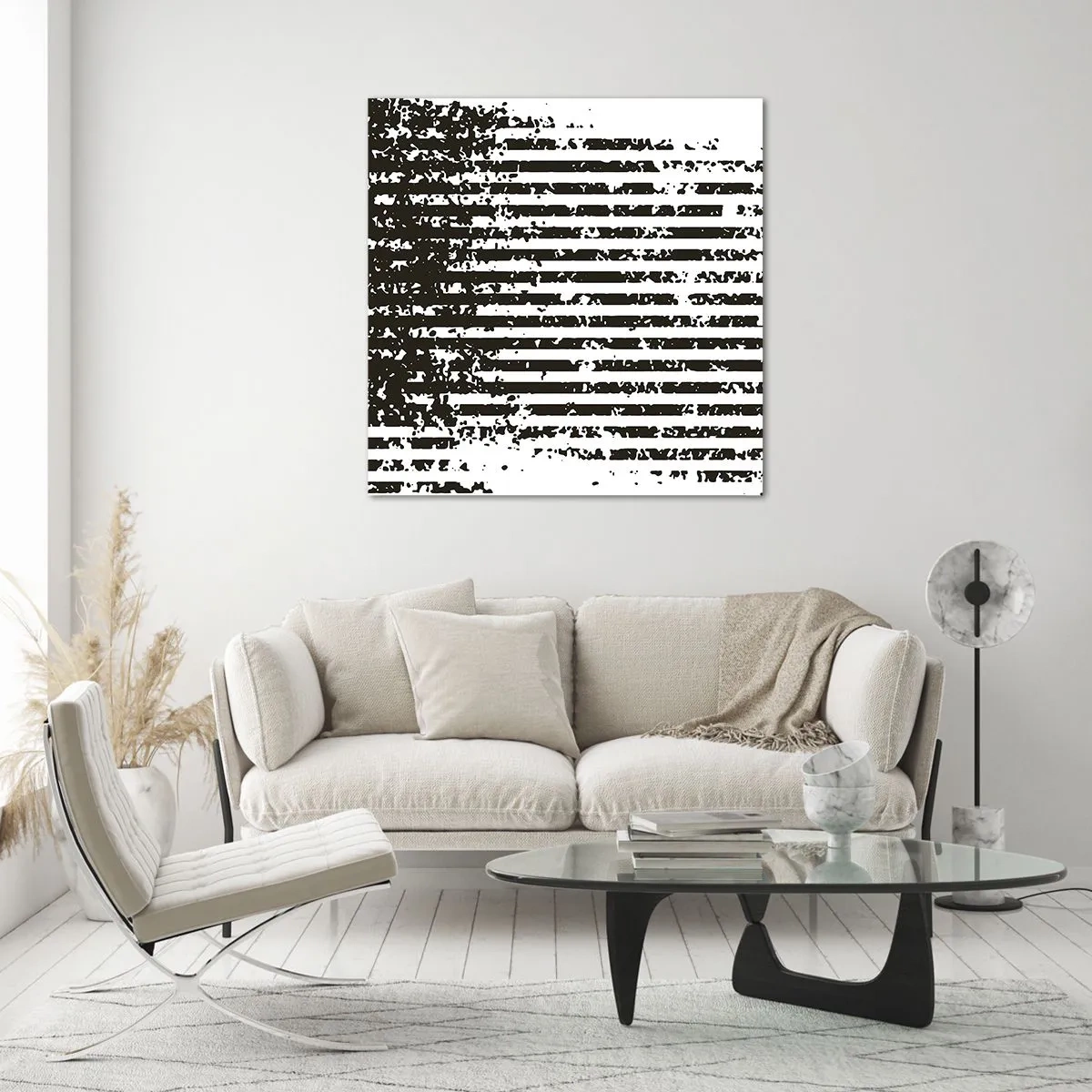 Glastavla - Bild på glas - Rytm och brus - 70x70 cm