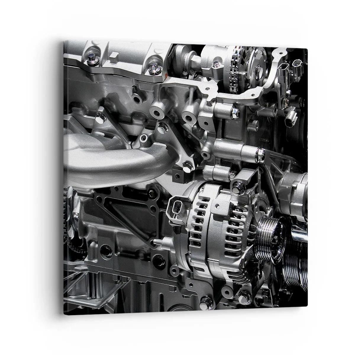 Canvastavla - Bild på duk - Stål, vacker, stark - 40x40 cm