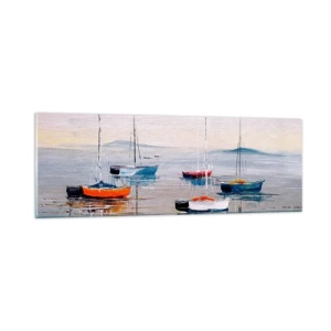 Glastavla - Bild på glas - En välförtjänt vila - 90x30 cm