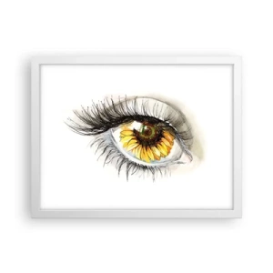 Affisch i vit ram - Blick het som sommar - 40x30 cm