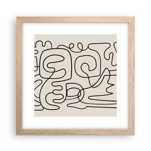 Affisch i ram av ljusek - Följ spåret - 30x30 cm