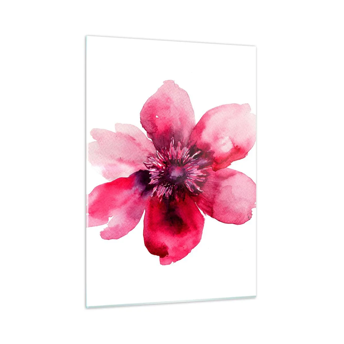 Glastavla - Bild på glas - Doftande karminkyss - 50x70 cm