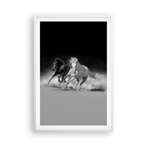 Affisch i vit ram - Frihetens galopp - 61x91 cm