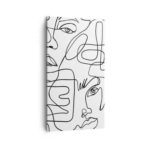 Canvastavla - Bild på duk - I trassliga känslor - 45x80 cm