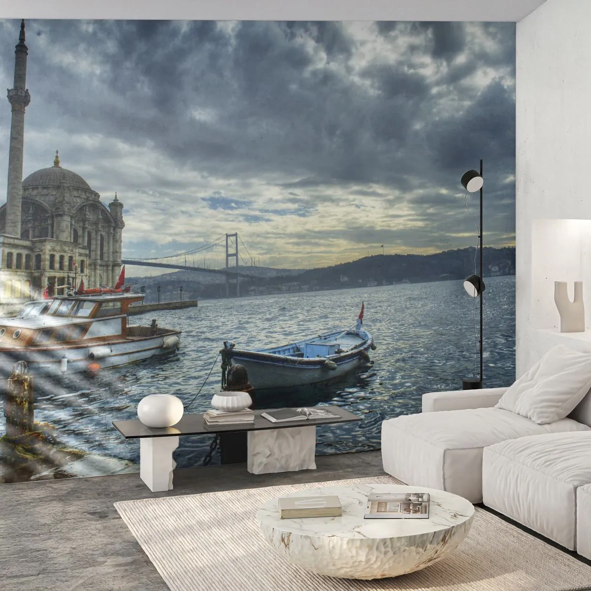 Fototapet Premium Canvas - På gränsen mellan världarna - Stad, Istanbul, Turkiet - 250x175 cm