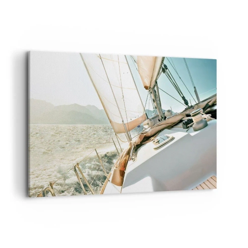 Canvastavla - Bild på duk - Under full segel - 120x80 cm