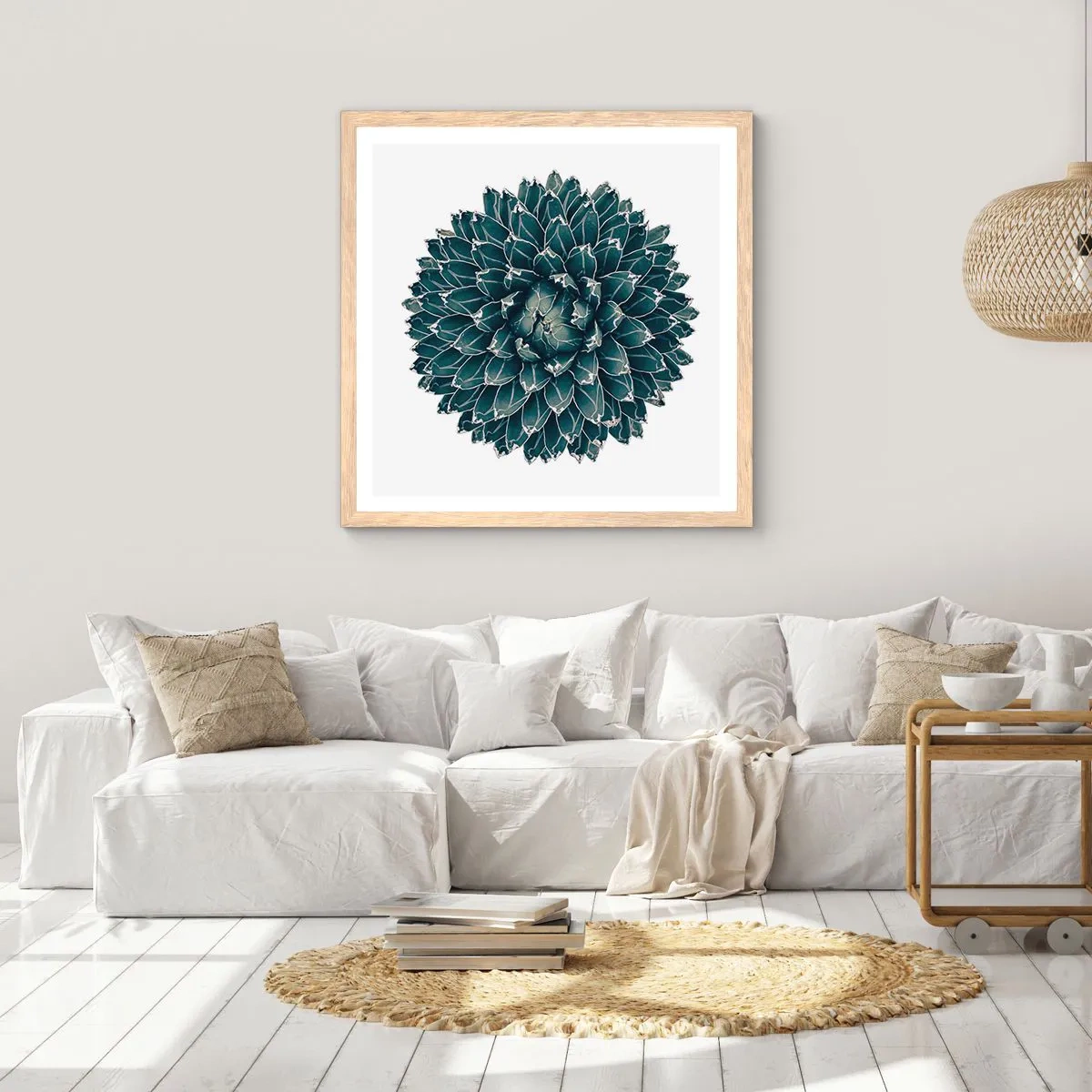 Affisch i ram av ljusek - Öknens stjärna - 40x40 cm